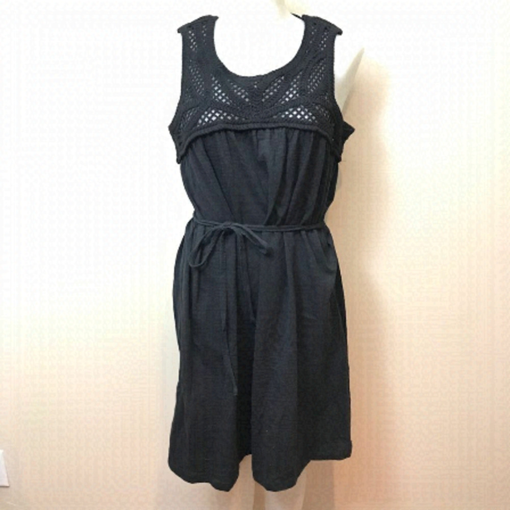 JERSEY dress with crochet trim - Picture 1 of 7